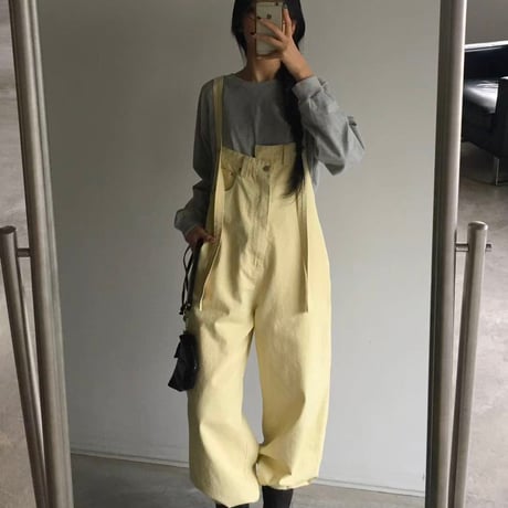 0805 cotton soft denim salopette/3カラーまいさん⭐︎あやさん着用⭐︎