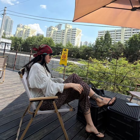 leopard summer pants/ワンカラー