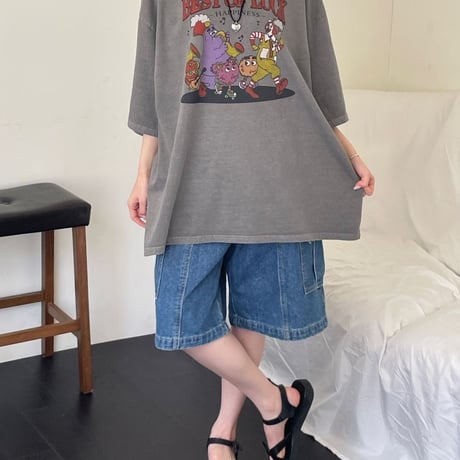 0672 New マクドナルド🎵pigment tee/3カラー