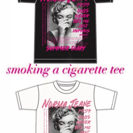 【即納販売】jimmys &riruコラボ Smoking a cigarette tee/4アイテム