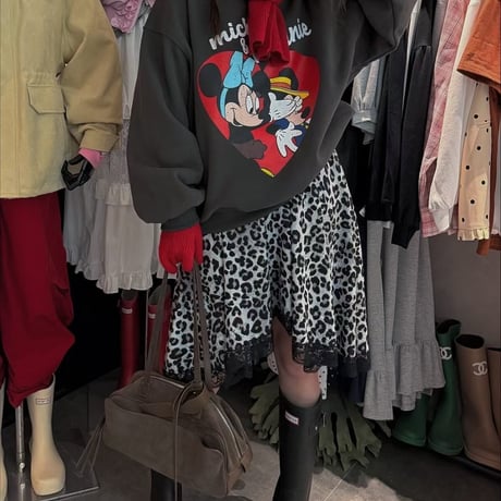 0408 pigment heart mickey &ミニー sweat/2カラー❤︎カナさん着用❤︎