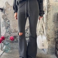 即納　0776 damage ピグメントブーツカット pants/3カラー