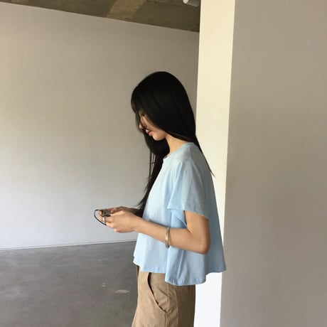 即納　0804 colorfu pigment フレアtee/ピンク