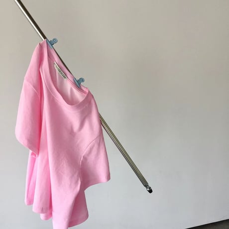 即納　0804 colorfu pigment フレアtee/ピンク