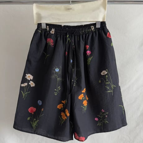 Flower half pants/2カラー