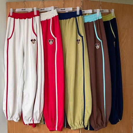 【即納販売】0673 point ミニーline pants/レッドのみ