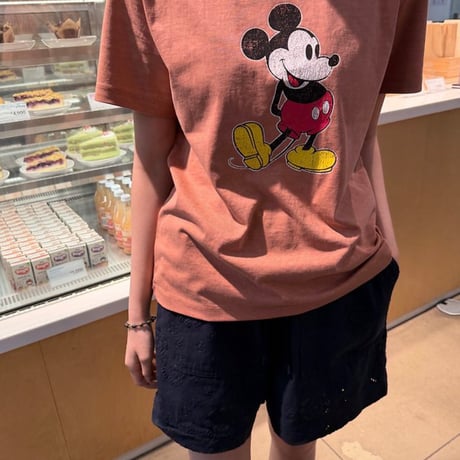 0816 pigment mickey Back star tee/3カラー