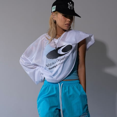 0814 Vネック mesh long sleeve/3カラー