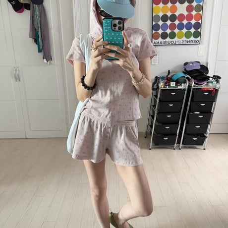 0867 NEW eee 小花柄 short pants/2カラー