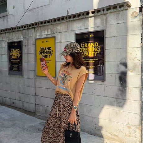 0842 leopard half pants
