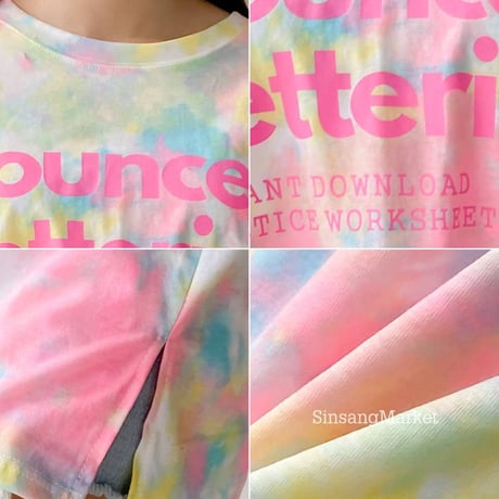 即納販売　0740 タイダイ neon tee/2カラー