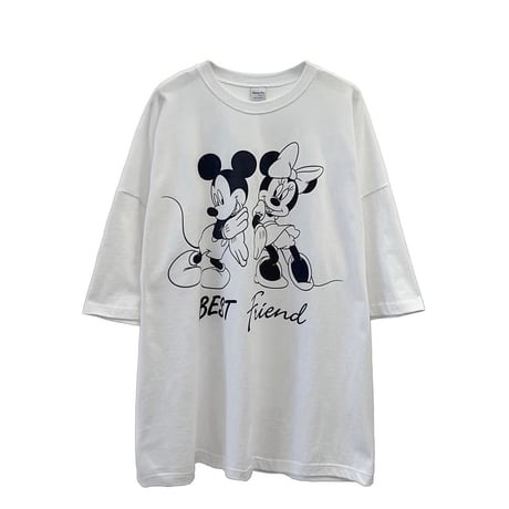 【即納販売】0709 mickey＆minnie monotone tee/3カラー