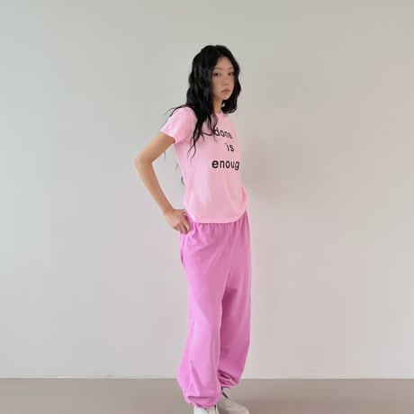 【即納販売】0701 pigment logo tee/ピンクのみ
