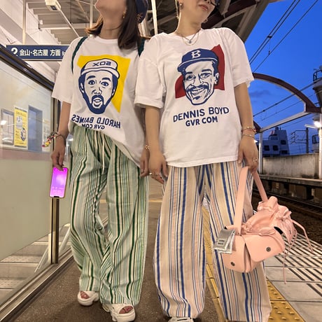 【即納販売】0168 stripe straight pants/3カラー