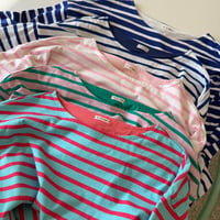 【即納販売】 0649 reversible  border long sleeve/グリーンピンクのみ