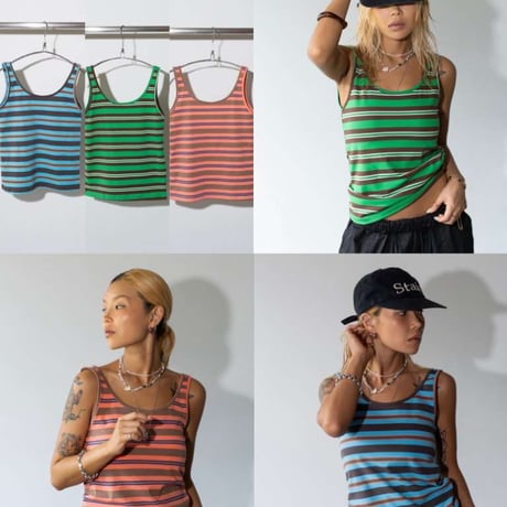 0831 border tank top/3カラー