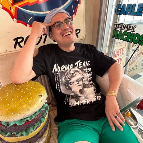 【即納販売】jimmys &riruコラボ Smoking a cigarette tee/4アイテム