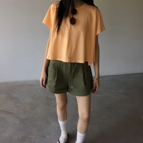 即納　0804 colorfu pigment フレアtee/ピンク