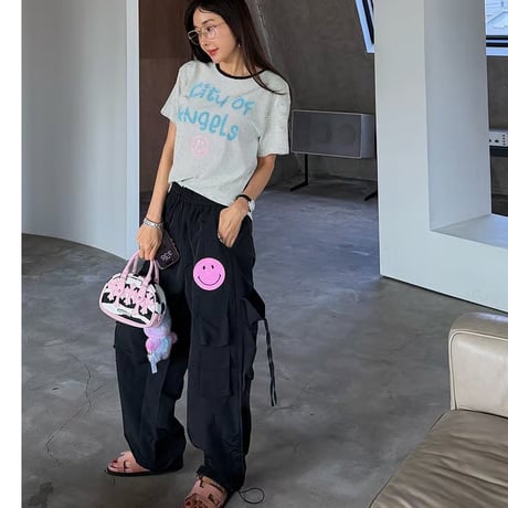 【即納販売】0756 ニコちゃん summer nylon  pants/4カラー