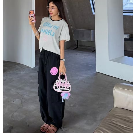 【即納販売】0756 ニコちゃん summer nylon  pants/4カラー