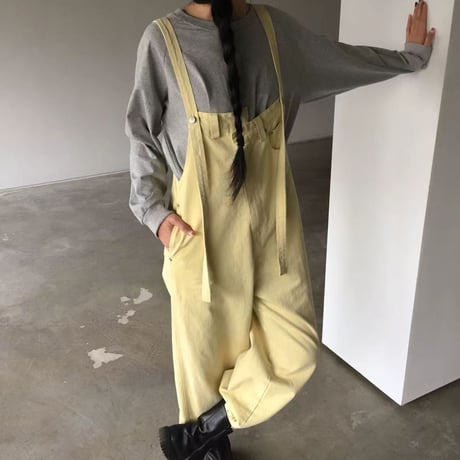0805 cotton soft denim salopette/3カラーまいさん⭐︎あやさん着用⭐︎