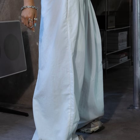 【即納販売】cotton nylon wide pants/ホワイトのみ