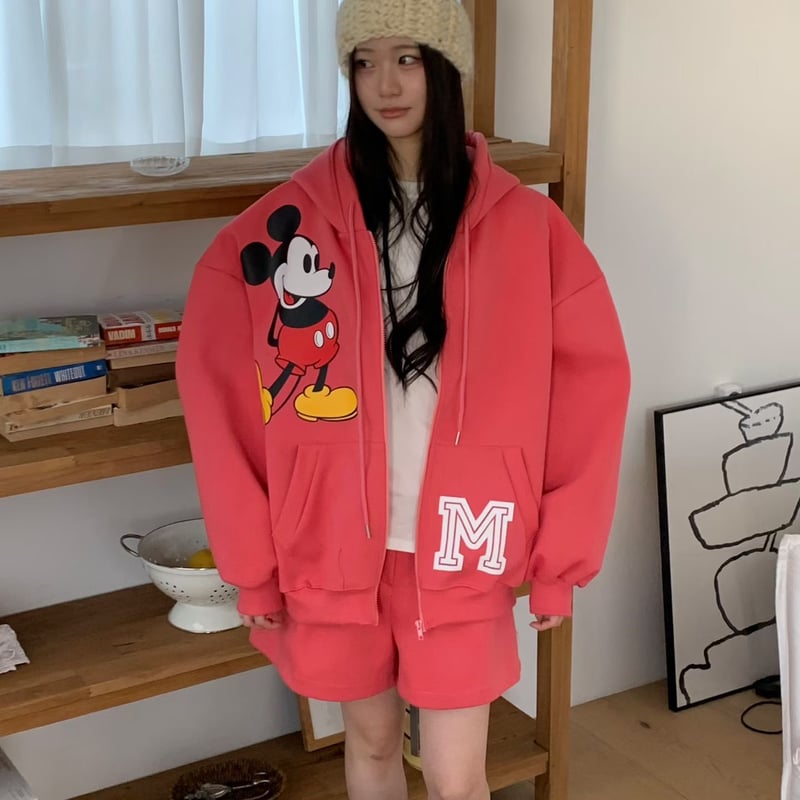 0602 NEW 🉐big mickey zip set up🉐/3カラー | riru se