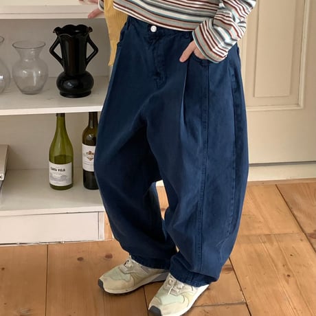 【即納販売】pigmentカーブcolor pants/4カラー