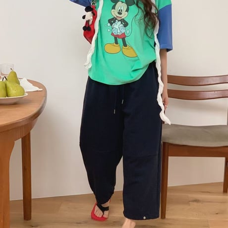 【即納】0758 summer cotton 2way pants/アイボリー