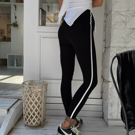 【即納】0696 sporty＆rich line leggings/2カラー2サイズ