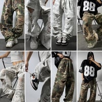 0845 damage camo easy pants/2カラー
