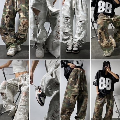 0845 camouflage clash  pants/2カラー