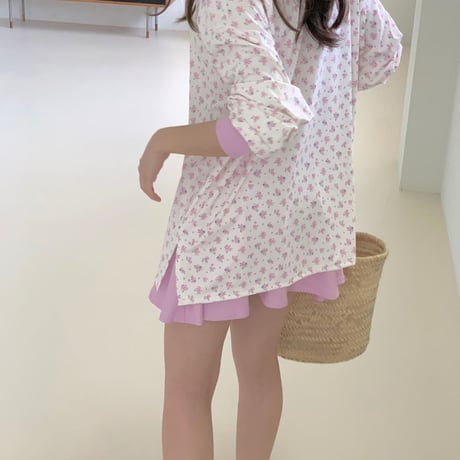 0826 小花柄 cute long sleeve/3カラー