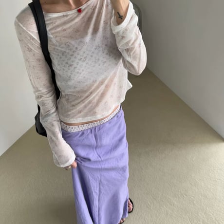 Mini Flower see-through tee/2カラー