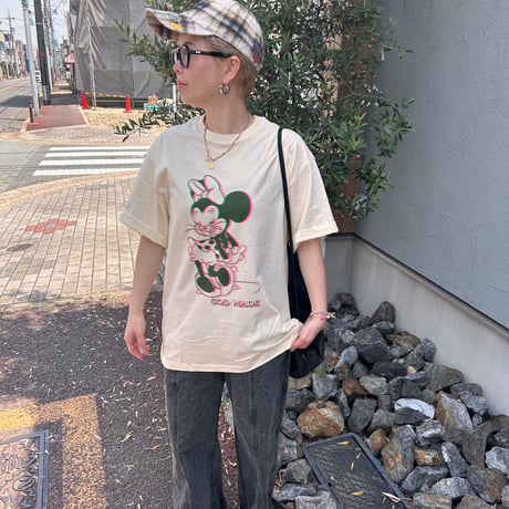 【即納販売】jimmys &riruコラボ minnieJerry t shirt/ベージュのみ