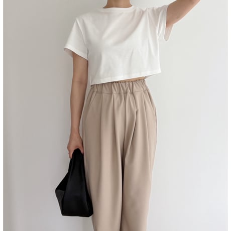 《AMIE original》ショート丈TOPS / white