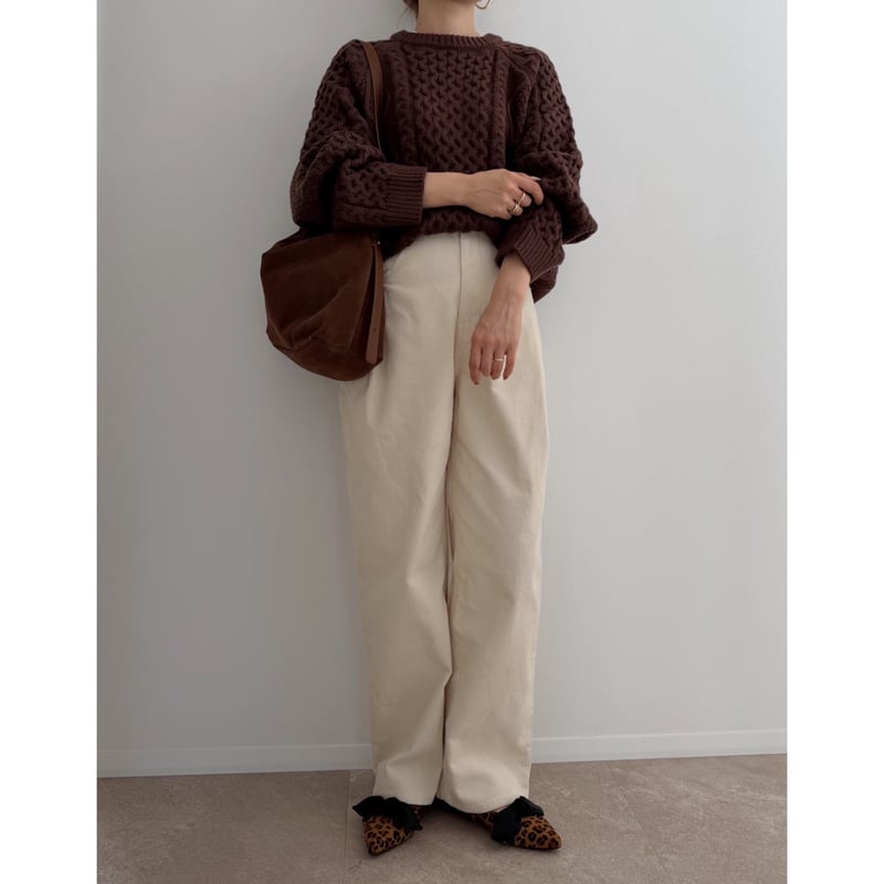 残りわずか】《AMIE original》コーデュロイpants / ivory | AMIE