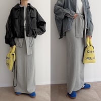 カットリブ腰巻きスカート