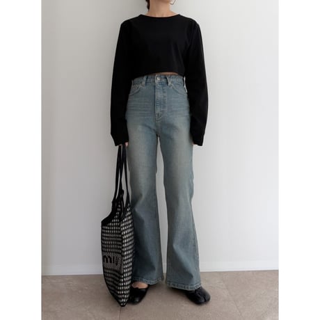《AMIE original》ストレッチありフレアdenim