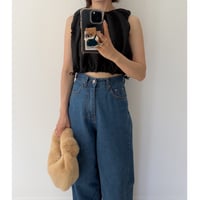 【残りわずか】バルーンノースリーブtops / black