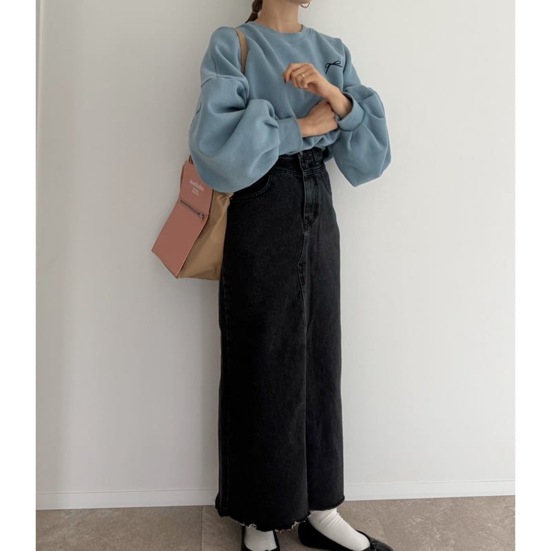 AMIE original》フロントスリットデニムスカート / black | AMIE AMIE original》フロントスリットデニムスカート / black | AMIE