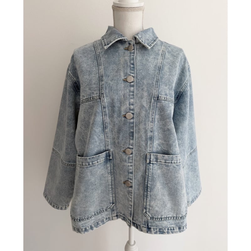 デニムカバーオール / blue | AMIE