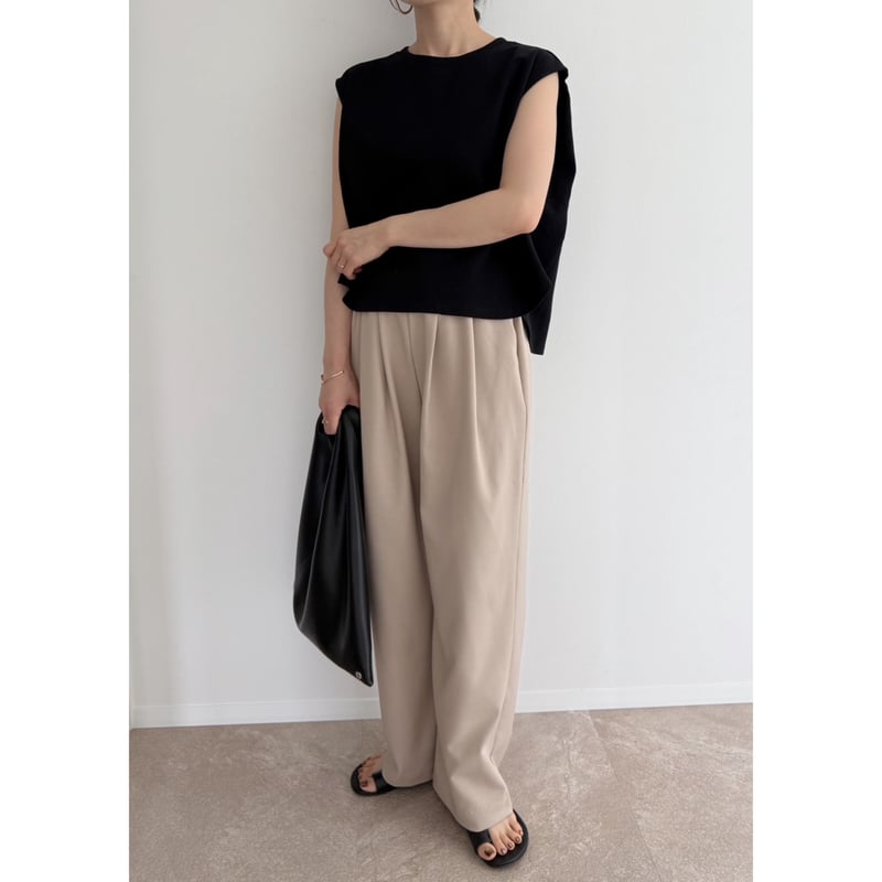 AMIE original tuckスウェットワイドPT gray 送料無料《AMIE