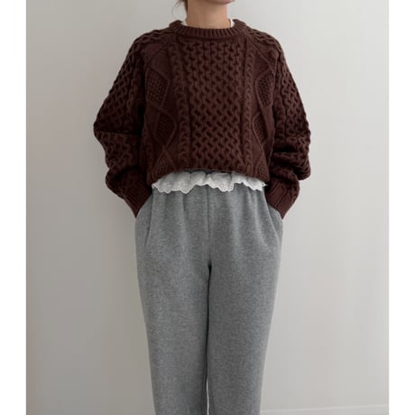 《AMIE original》ケーブルknit / brown