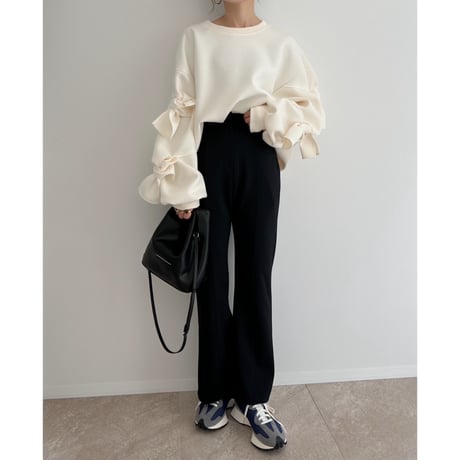 再入荷《AMIE original》フレアpants / black