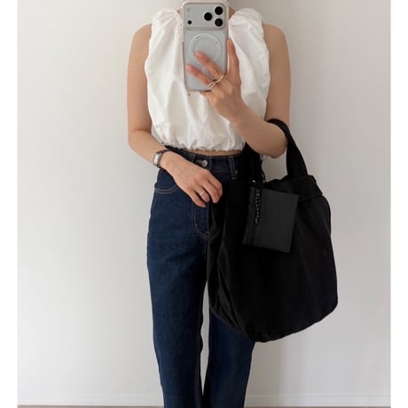 【残りわずか】《AMIE original》切りっぱなしハイウエストストレートdenim / indigo