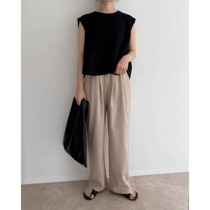 AMIE original》ショルダータックタンクトップ / black | AMIE