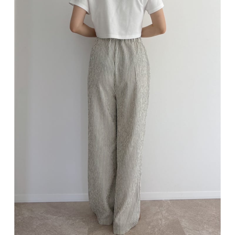 AMIE originalウエストサイドゴムpants AMIE original》ストライプpants | AMIE