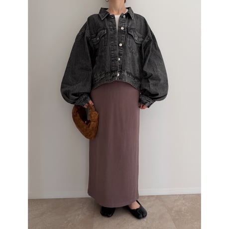 《AMIE original》リブニットスカート / brown