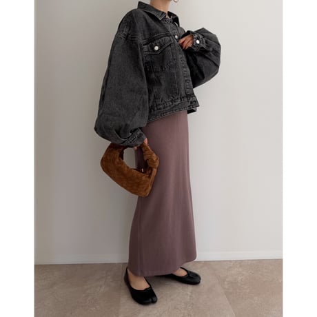 《AMIE original》リブニットスカート / brown